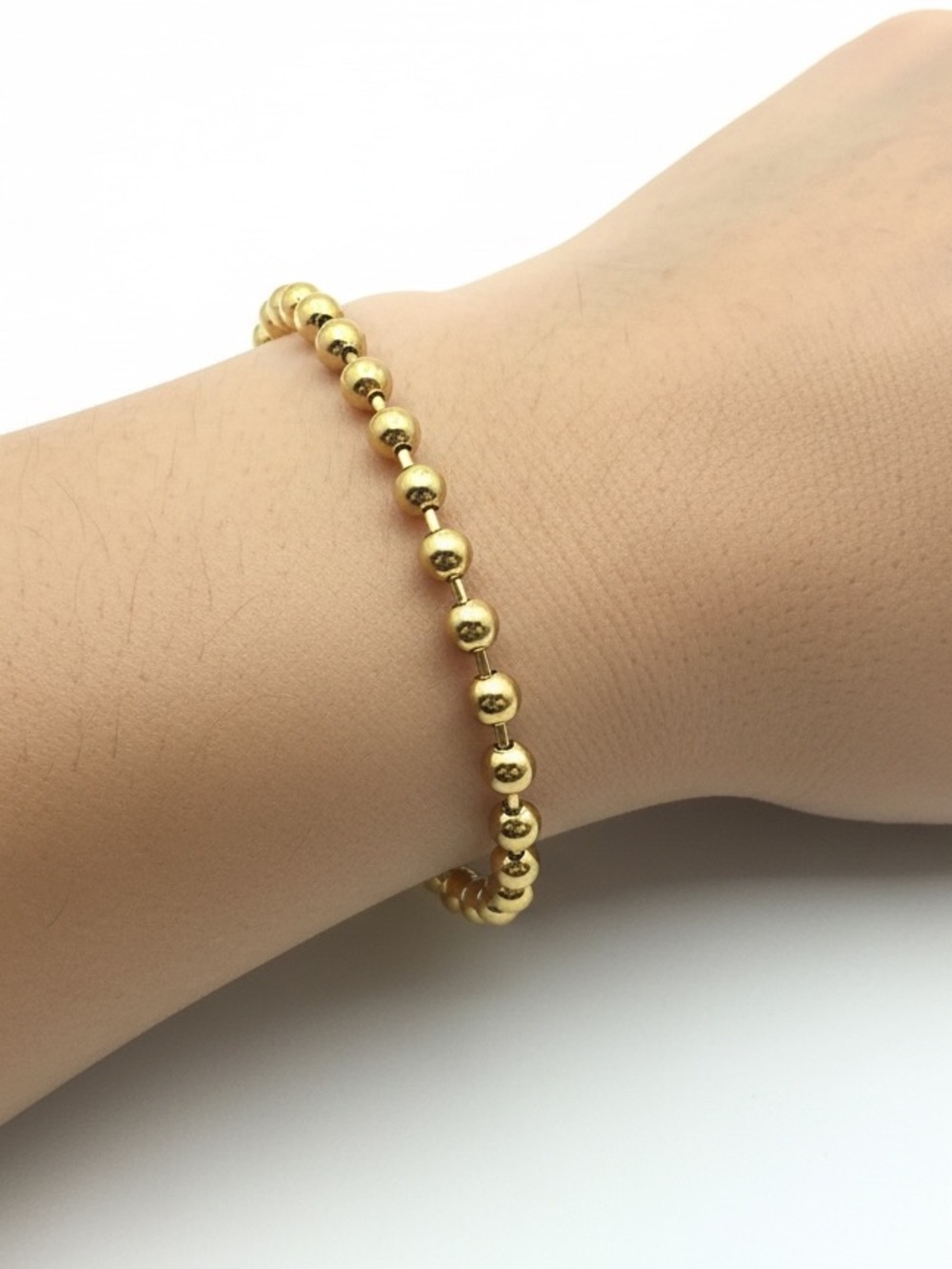 Plunder Gold Beaded Ball Link Bracelet - Women's Fashion Jewelry New Size 8